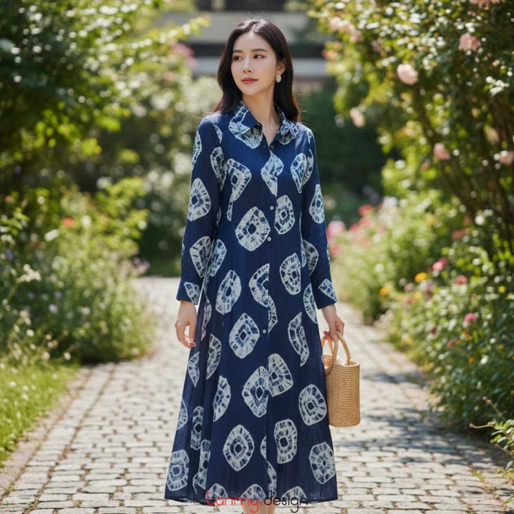 ROBERTA buttoned shirt dress